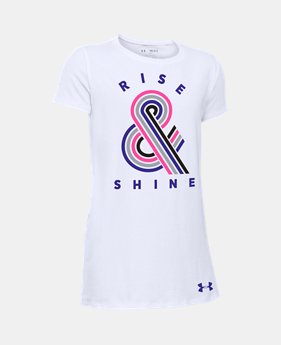 Girls' UA Rise & Shine T-Shirt 1 Color $14.99