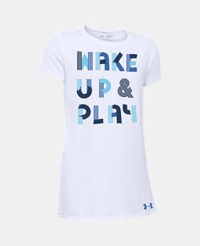 Girls' UA Wake Up & Play T-Shirt 1 Color $11.24