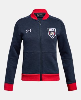 Girls' UA Stars & Stripes Warm Up Jacket 1 Color Available $32.99