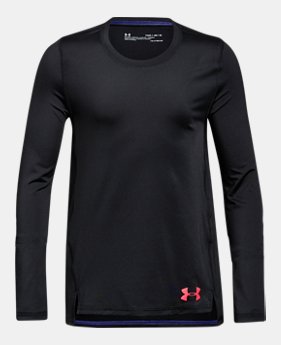Girls' HeatGear® Armour Long Sleeve 2 Colors Available $30