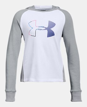 Girls' UA Microthread Terry Logo Hoodie 1 Color $45