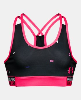 Girls' HeatGear® Armour Printed Bra $25