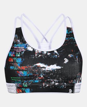 New Arrival Girls' HeatGear® Armour Printed Bra 4 Colors Available $25