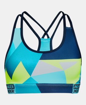 New Arrival Girls' HeatGear® Armour Printed Bra 1 Color Available $32