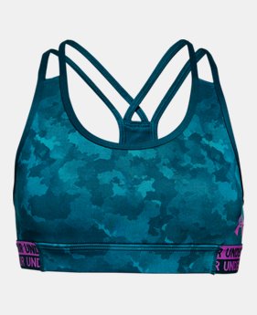 Girls' HeatGear® Armour Printed Bra $25