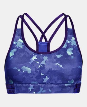 Girls' HeatGear® Armour Printed Bra $25