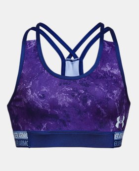 Girls' HeatGear® Armour Printed Bra 1 Color $25