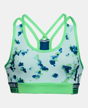 Girls' HeatGear® Armour Printed Bra $25