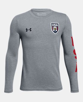 Boys' UA Stars & Stripes Patriot Long Sleeve 1 Color Available $18.99