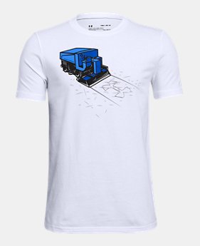 New Arrival Boys' UA Zamboni T-Shirt 1 Color Available $25