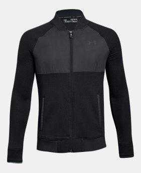 New Arrival Boys' UA Storm SweaterFleece Hybrid Full Zip Jacket 1 Color Available $65
