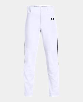 New Arrival Boys' UA Utility Relaxed Piped Baseball Pants 2 Colors Available $30