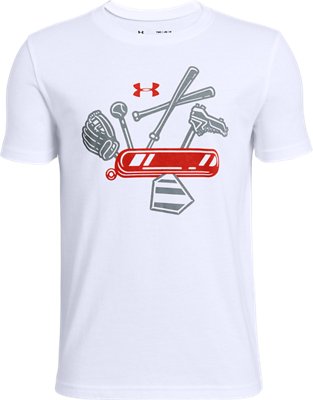 boys under armour baseball shirt