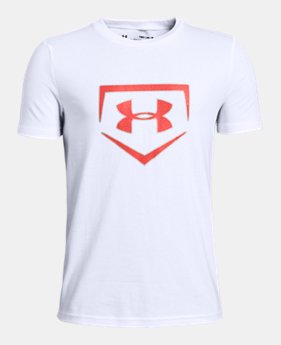 Boys' UA Plate Icon Short Sleeve T-Shirt 1 Color Available $20
