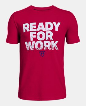 Boys' UA Ready4Work Short Sleeve T-Shirt 1 Color Available $20
