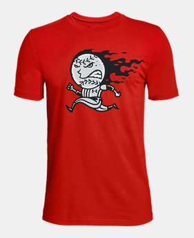New Arrival Boys' UA Fastballer Short Sleeve T-Shirt 1 Color Available $20
