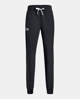 Girls' UA Woven Warm Up Pants 2 Colors Available $40
