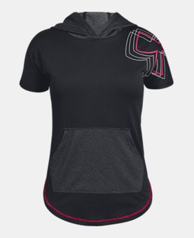Girls' UA Tech™ Short Sleeve Hoodie 2 Colors Available $35