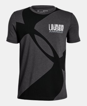 Boys' UA Mega Duo Logo Short Sleeve T-Shirt 2 Colors Available $20