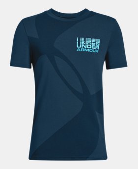 New Arrival Boys' UA Mega Duo Logo Short Sleeve T-Shirt 1 Color Available $20