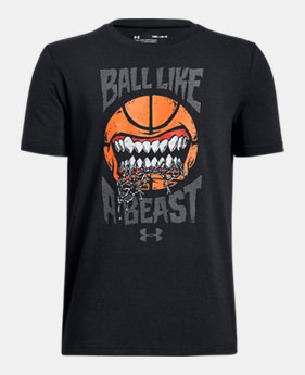 New Arrival Boys' UA Ball Like A Beast Short Sleeve T-Shirt FREE U.S. SHIPPING 1 Color Available $20