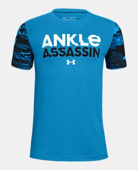 New Arrival Boys' UA Ankle Assassin Short Sleeve T-Shirt 1 Color Available $25