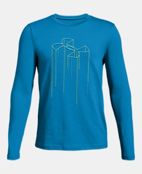 Boys' UA Electro Branded Long Sleeve T-Shirt 1 Color Available $25