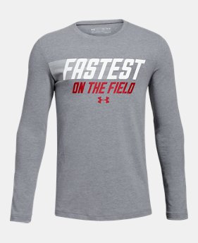 New Arrival Boys' UA Fastest On The Field Long Sleeve T-Shirt 1 Color Available $30