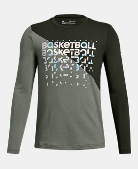 Boys' UA Basketball Repeat Long Sleeve T-Shirt 2 Colors Available $30