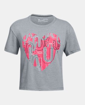 Girls' UA Hearts Logo T-Shirt 1 Color Available $25