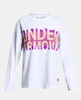 Girls' UA Overlay Branded Long Sleeve T-Shirt 1 Color Available $25