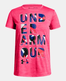 New Arrival Girls' UA Hybrid 2.0 Big Logo T-Shirt FREE U.S. SHIPPING 3 Colors Available $20