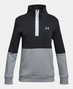 Girls' UA Double Knit ½ Zip 3 Colors Available $50