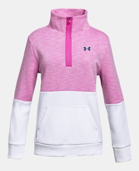 Girls' UA Unstoppable Double Knit ½ Zip 3 Colors Available $50