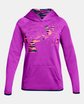 Girls' Armour Fleece® Print Logo Hoodie 5 Colors Available $40