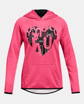 New Arrival Girls' Armour Fleece® Heart Hoodie 1 Color Available $40