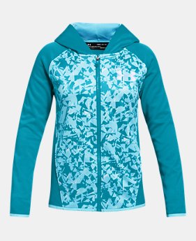 New Arrival Girls' Armour Fleece® Full Zip Hoodie - Printed 1 Color Available $60