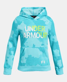 Girls' UA Rival Fleece Wordmark Hoodie 1 Color Available $45