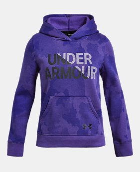 New Arrival Girls' UA Rival Fleece Wordmark Hoodie 1 Color Available $45