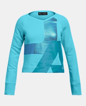 New to Outlet Girls' UA Rival Fleece Crew LIMITED TIME ONLY 1 Color Available $28