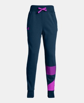 Girls' UA Rival Fleece Joggers 4 Colors Available $43.5 to $50