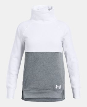 Girls' UA Rival Fleece Slouchy Crew 3 Colors Available $45