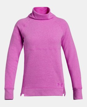 Girls' UA Rival Fleece Slouchy Crew 3 Colors Available $45