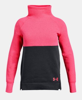 Girls' UA Rival Fleece Slouchy Crew 3 Colors Available $45