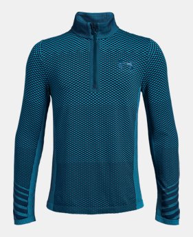New Arrival Boys' UA Seamless ¼ Zip 2 Colors Available $35