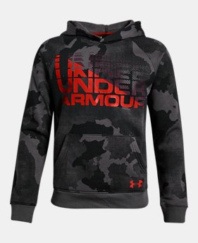 Boys' UA Rival Wordmark Hoodie 4 Colors Available $45