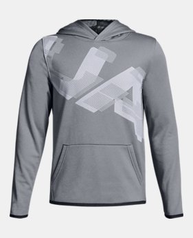 Boys' Armour Fleece® Highlight Printed Hoodie LIMITED TIME ONLY 4 Colors Available $37.5