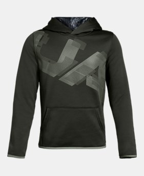 New Arrival Boys' Armour Fleece® Highlight Printed Hoodie 4 Colors Available $50