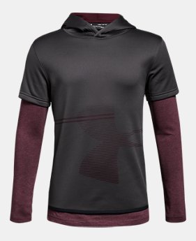 New Arrival Boys' Armour Fleece® Layered Hoodie 2 Colors Available $55