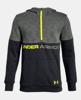 Boys' UA Double Knit ½ Zip Hoodie 4 Colors Available $50